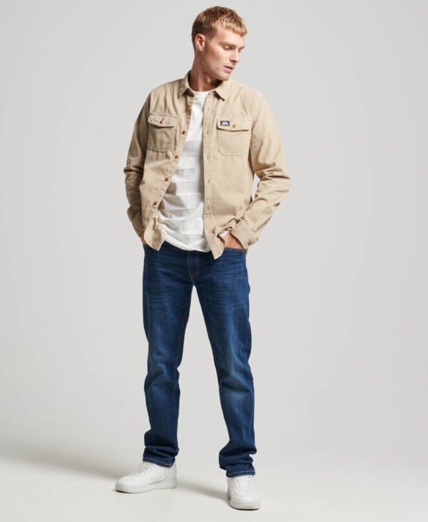 Trailsman Cord Shirt Stone Wash Taupe Brown M4010722A 8MB 4