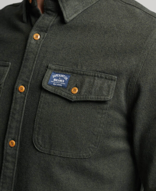 Trailsman Flannel Shirt Surplus Goods Olive M4010723A LO3 4