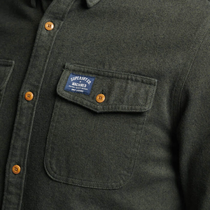 Trailsman Flannel Shirt Surplus Goods Olive M4010723A LO3 4
