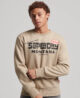 Travel Postcard Graphic Crew Sweatshirt Tan Brown Fleck Marl M2013171A 9XE 1