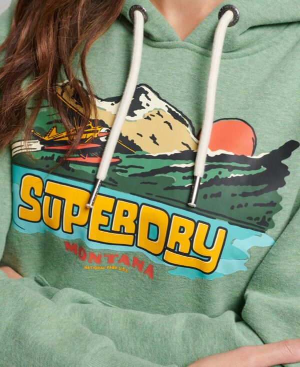 Travel Postcard Graphic Hoodie Winter Mint Marl W2011989A 7QK 4