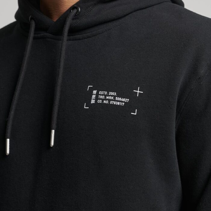 Utility Sport Logo Loose Hoodie Black M2013089A 02A 2