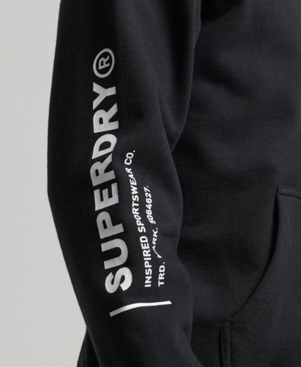 Utility Sport Logo Loose Hoodie Black M2013089A 02A 3