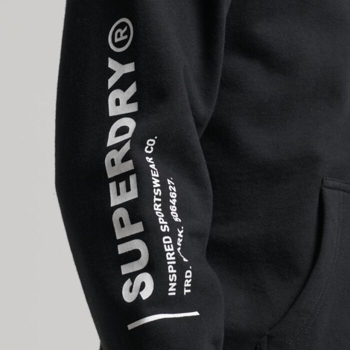 Utility Sport Logo Loose Hoodie Black M2013089A 02A 3