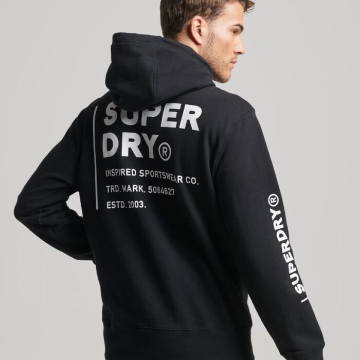 Utility Sport Logo Loose Hoodie Black M2013089A 02A 4