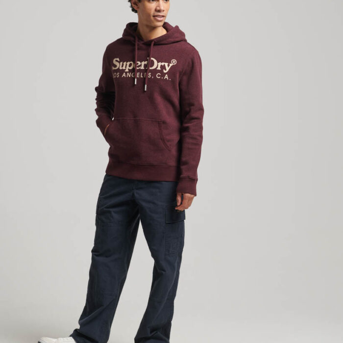 Men's Venue Classic Logo Hoodie in Burbank Burgundy Grindle