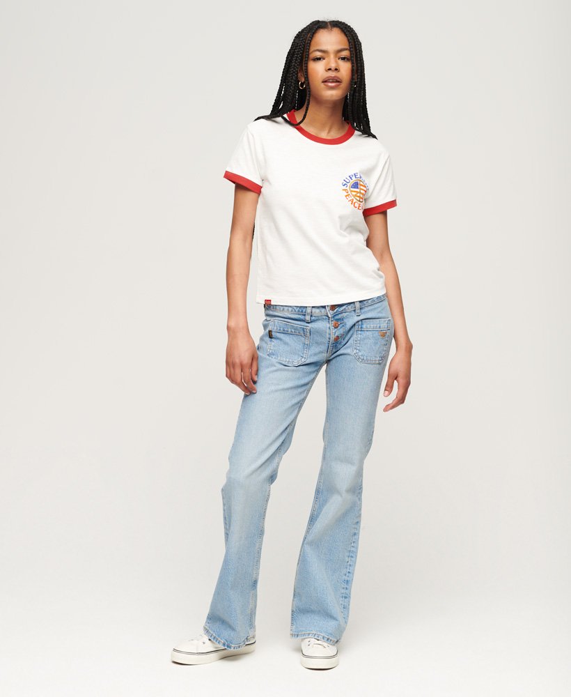 Vintage Americana Graphic T Shirt ECRU INDIANA RED W1011259A 1VB 4