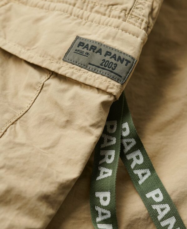 Vintage Baggy Parachute Pant Stone Wash Taupe Brown W7010979A 8MB 4
