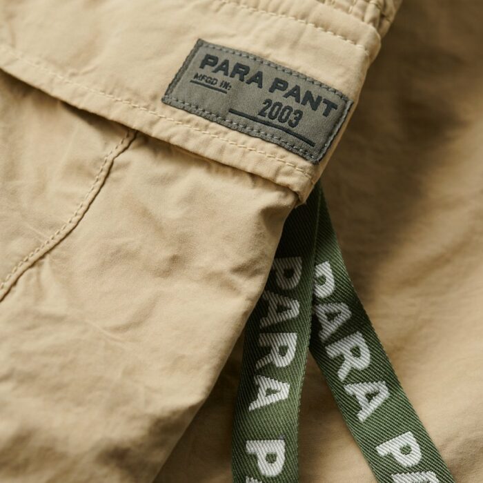 Vintage Baggy Parachute Pant Stone Wash Taupe Brown W7010979A 8MB 4