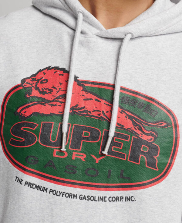 Workwear Logo Graphic Hoodie Glacier Grey Marl M2013134A 5WB 4