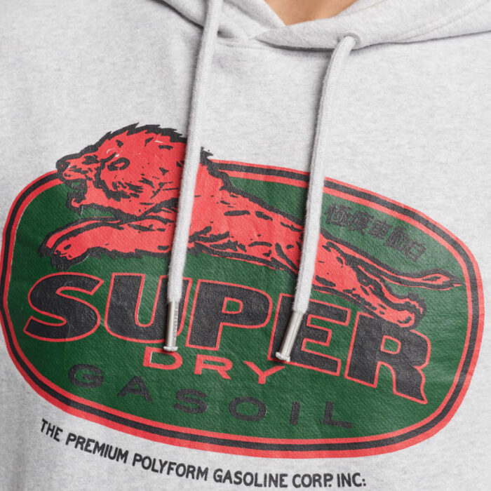 Workwear Logo Graphic Hoodie Glacier Grey Marl M2013134A 5WB 4