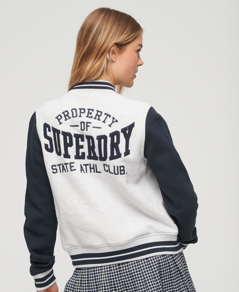 College Scripted Jersey Bomber Jacket Superdry