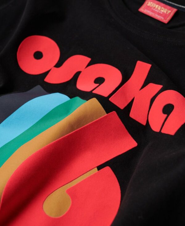 Osaka Graphic Short Sleeve Fitted T Shirt Black W1011344A 02A 4