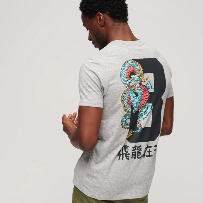 CNY Graphic T Shirt Athletic Grey Marl M1011887A ZUC 1