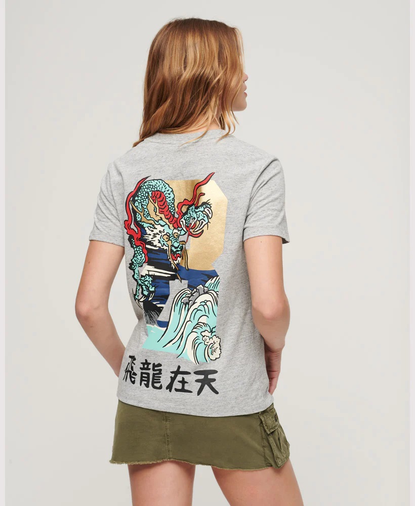 CNY Graphic T Shirt Athletic Grey Marl W1011378A ZUC 1