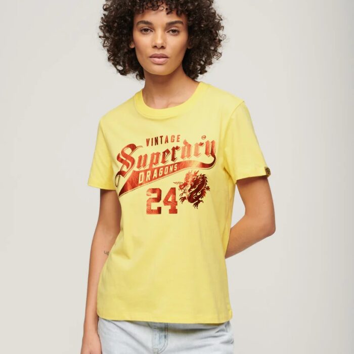 CNY Graphic T Shirt Pale Lemon W1011378A 32K 1