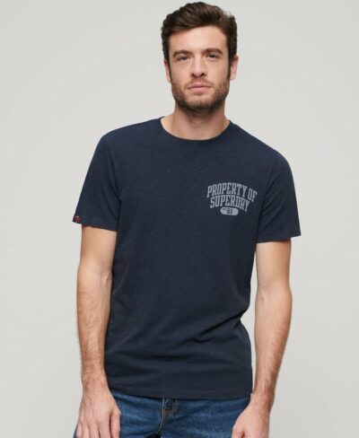 Athletic College Graphic Tee Eclipse Navy Slub M1011903A JWV 1