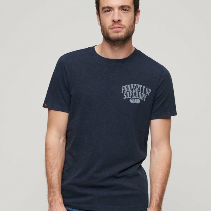 Athletic College Graphic Tee Eclipse Navy Slub M1011903A JWV 1