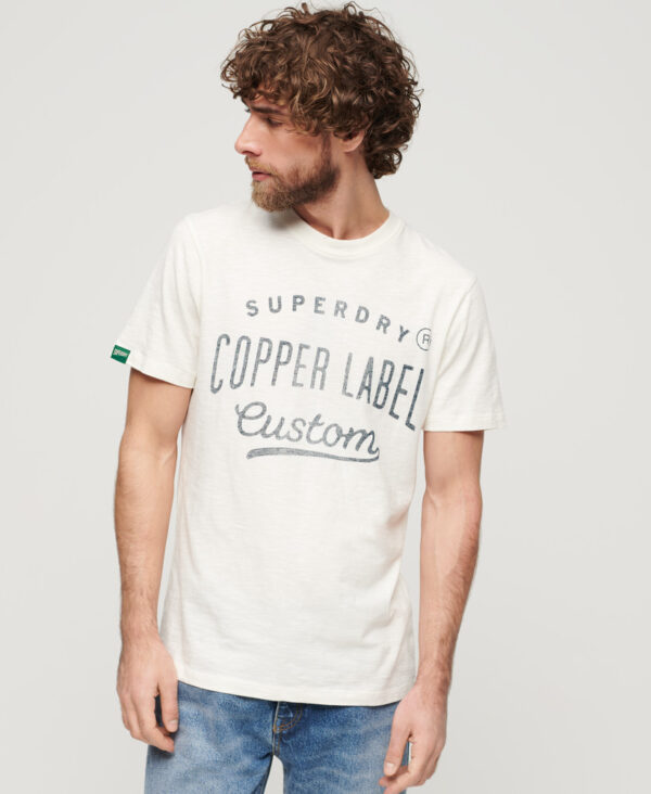 Copper Label Workwear T Shirt Cream Slub M1011900A 2BC 1