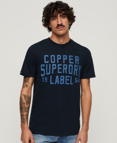 Copper Label Workwear T Shirt Eclipse Navy Slub M1011900A JWV 1