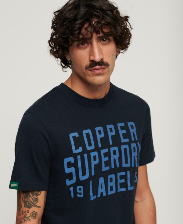 Copper Label Workwear T Shirt Eclipse Navy Slub M1011900A JWV 2