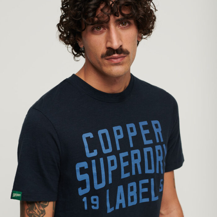 Copper Label Workwear T Shirt Eclipse Navy Slub M1011900A JWV 2