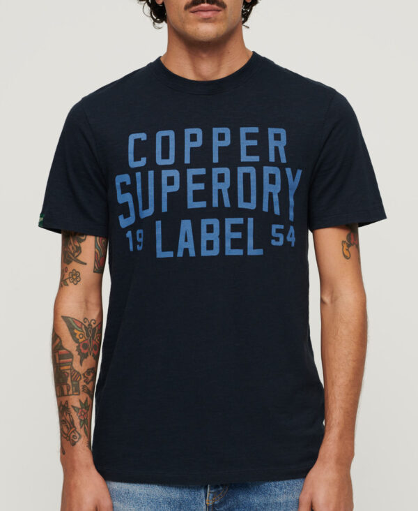 Copper Label Workwear T Shirt Eclipse Navy Slub M1011900A JWV 5