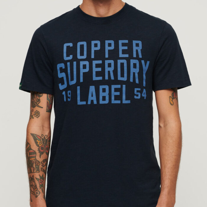 Copper Label Workwear T Shirt Eclipse Navy Slub M1011900A JWV 5