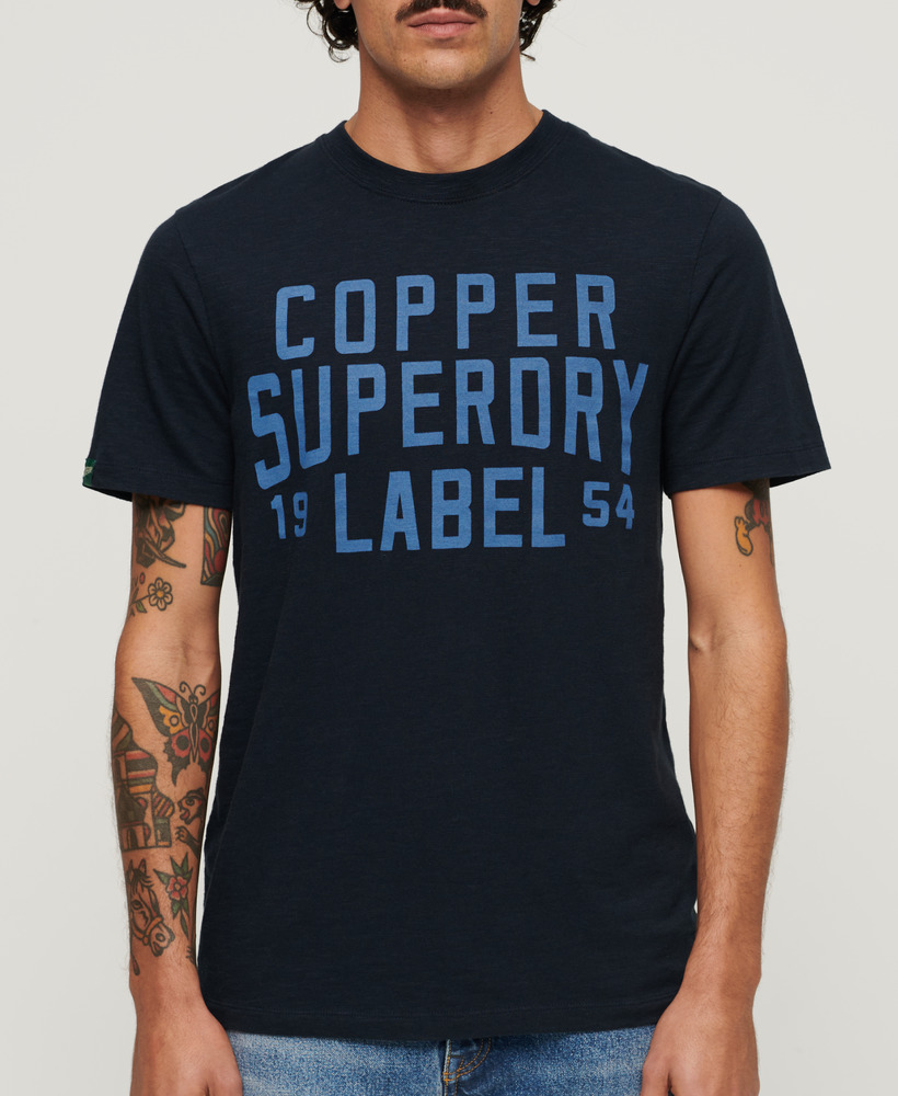 Copper Label Workwear T Shirt Eclipse Navy Slub M1011900A JWV 5