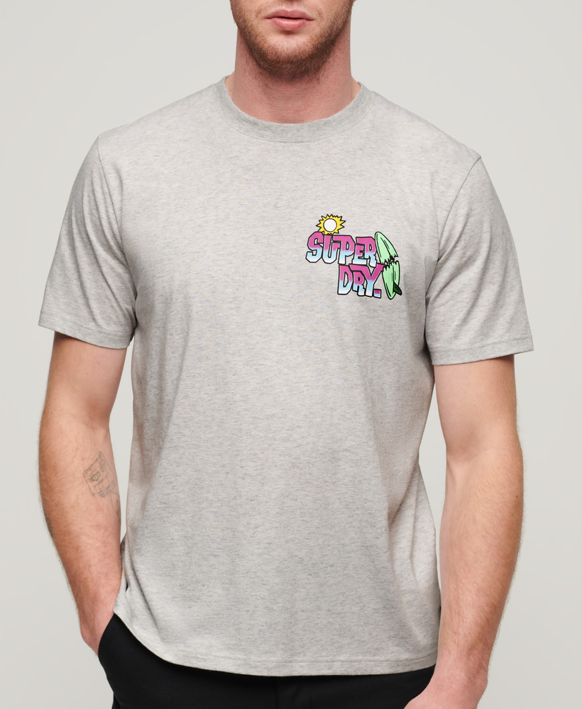 Neon Travel Loose T Shirt Glacier Grey Marl M1011907A 5WB 4