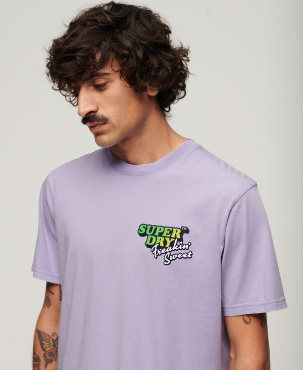 Neon Travel Loose T Shirt Light Lavender Purple M1011907A 1KX 2