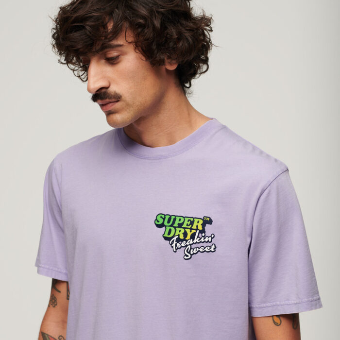 Neon Travel Loose T Shirt Light Lavender Purple M1011907A 1KX 2