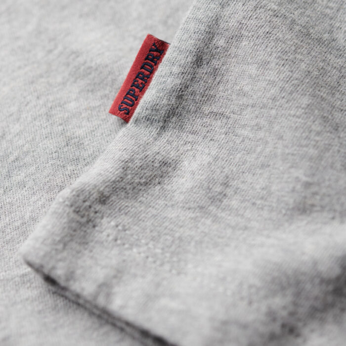 Organic Cotton Essential Logo Baseball T Shirt Grey Marl Vintage Red Marl M1011838A 7PS 5