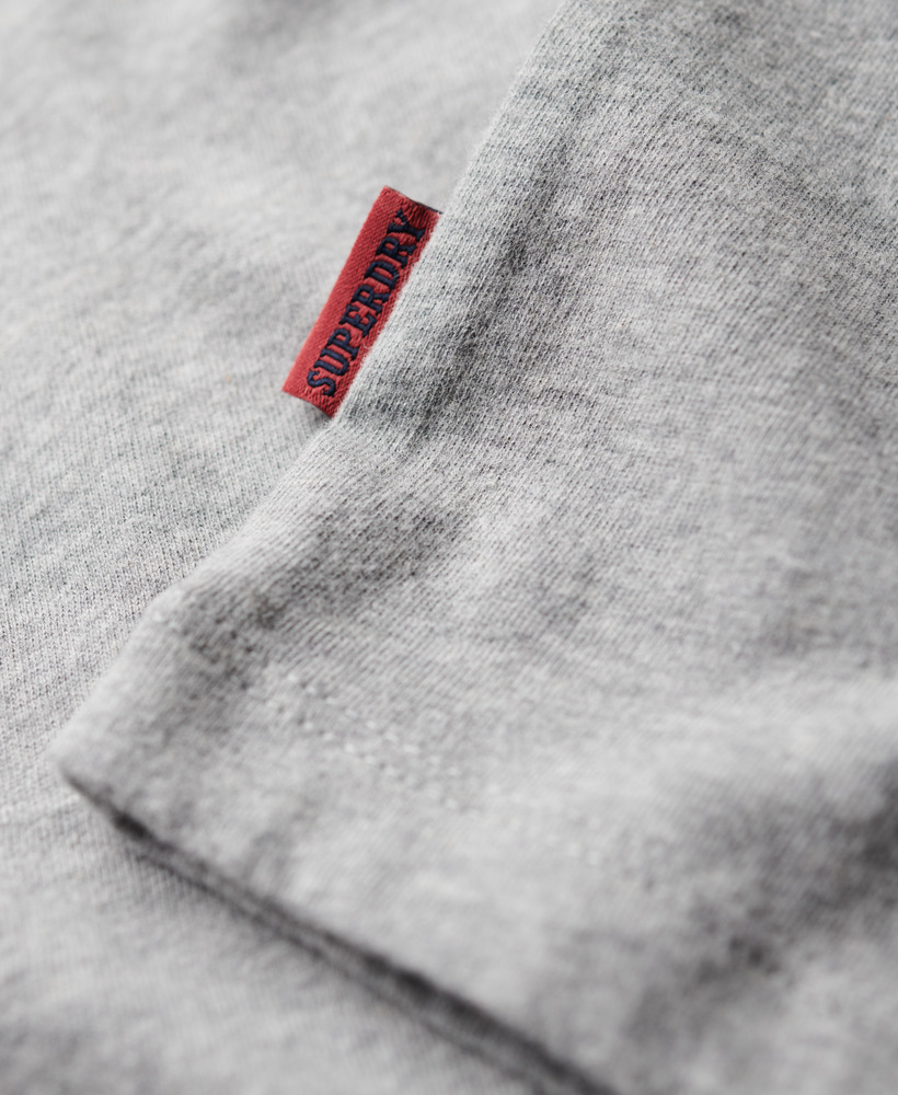 Organic Cotton Essential Logo Baseball T Shirt Grey Marl Vintage Red Marl M1011838A 7PS 5