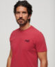 Organic Cotton Essential Logo T Shirt Cranberry Crush Red M1011245A 2DI 1