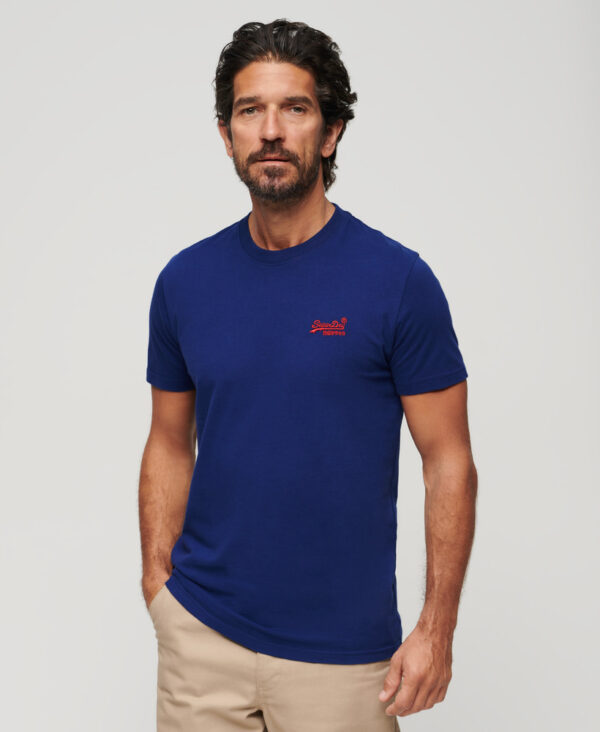 Organic Cotton Essential Logo T Shirt Supermarine Navy M1011245A JZD 1