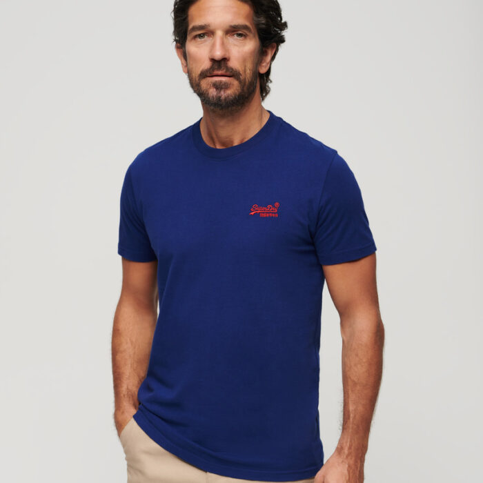 Organic Cotton Essential Logo T Shirt Supermarine Navy M1011245A JZD 1