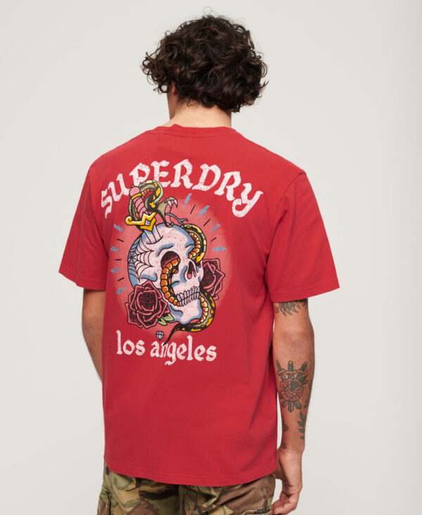 Tattoo Graphic Loose Fit T Shirt Soda Pop Red M1011896B 201 1