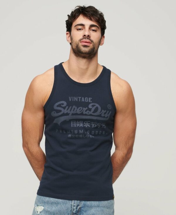 Classic Vintage Logo Heritage Vest Top Eclipse Navy M6010814A 98T 1