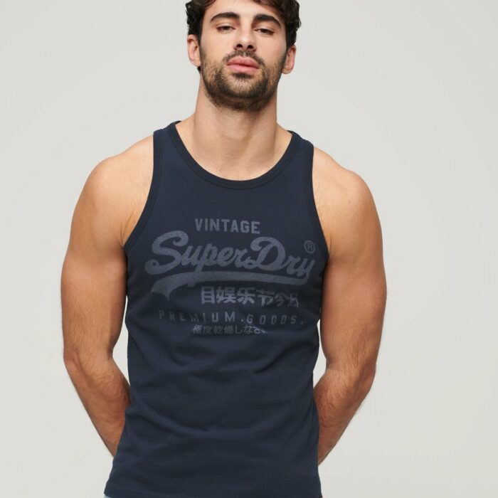 Classic Vintage Logo Heritage Vest Top Eclipse Navy M6010814A 98T 1