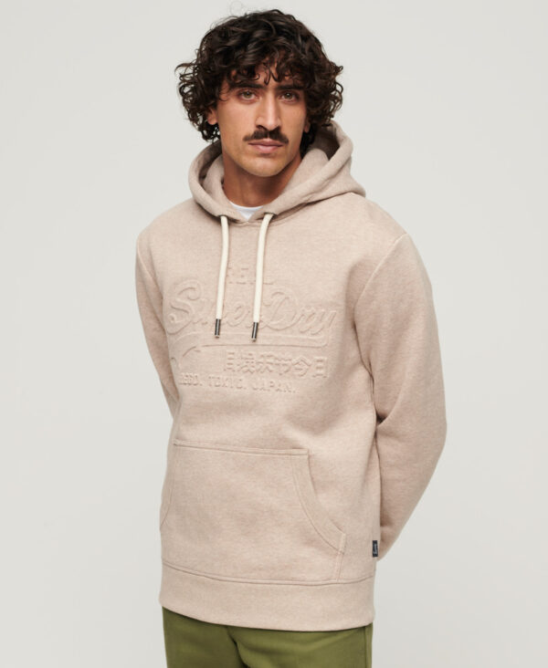 Embossed Vintage Logo Hoodie Pastel Beige Marl M2013561A 2AT 1