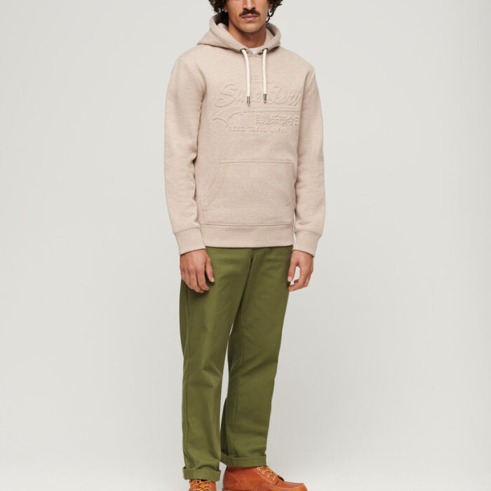 Embossed Vintage Logo Hoodie Pastel Beige Marl M2013561A 2AT 4