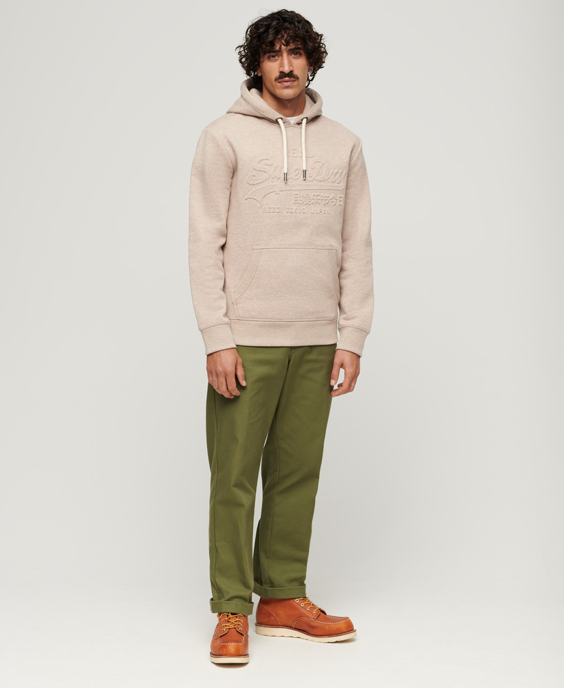 Embossed Vintage Logo Hoodie Pastel Beige Marl M2013561A 2AT 4