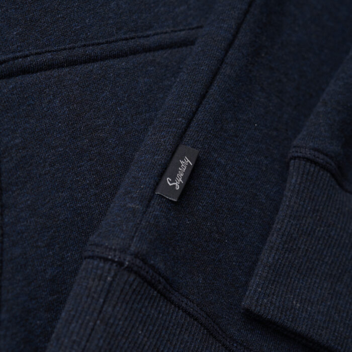 Embossed Vintage Logo Hoodie Surplus Blue Black Grit M2013561A EN7 4
