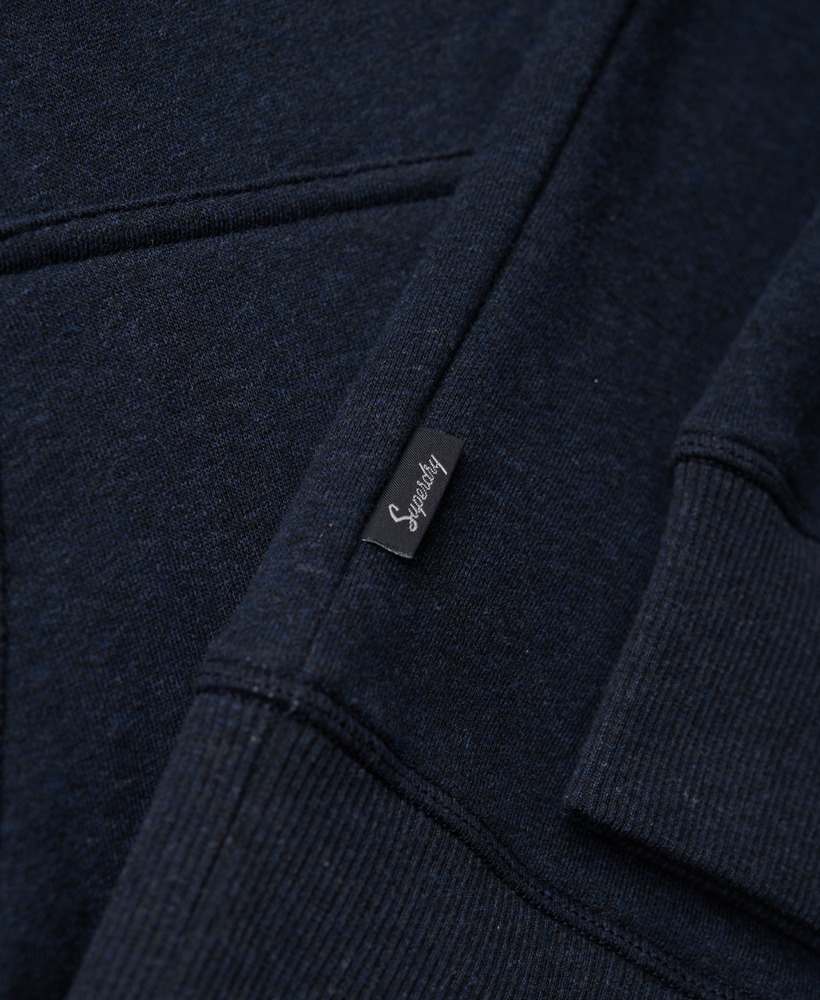 Embossed Vintage Logo Hoodie Surplus Blue Black Grit M2013561A EN7 4