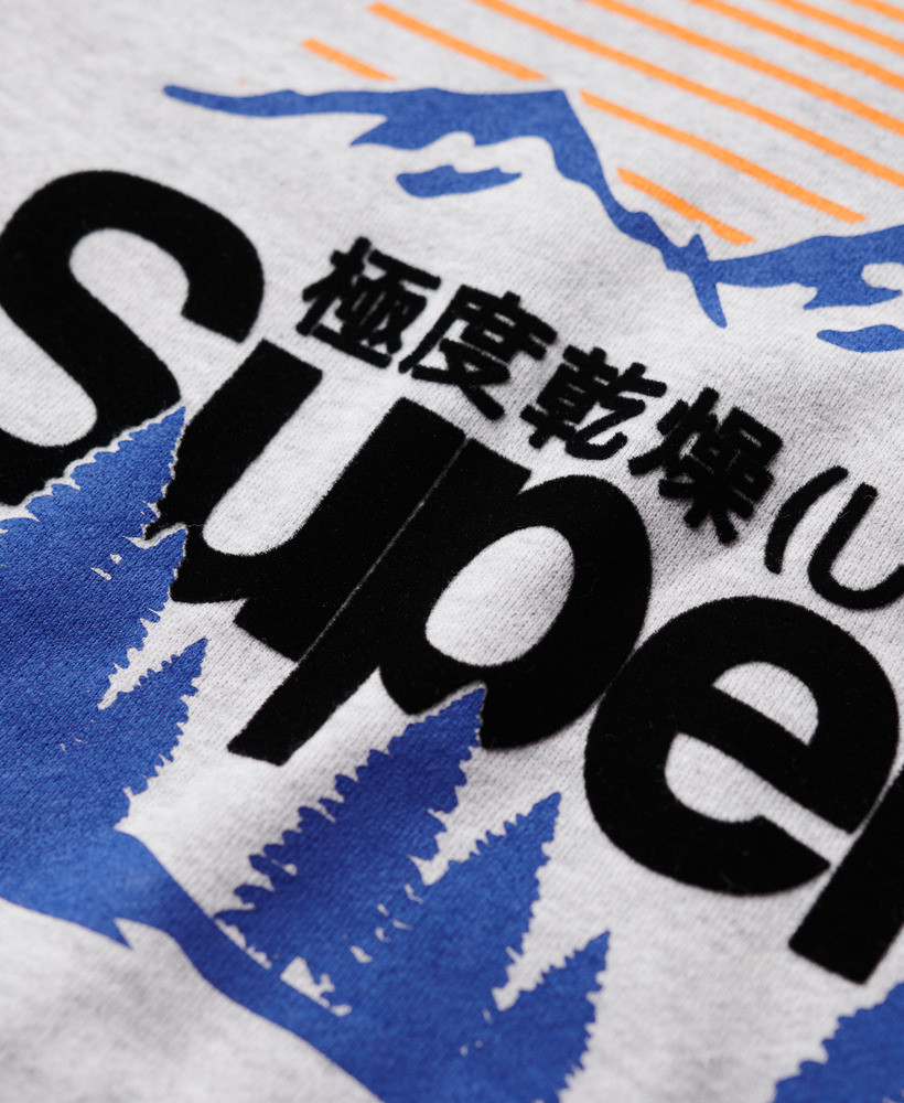 Great Outdoors Graphic Hoodie Flake Grey Marl M2013559A 1LN 4