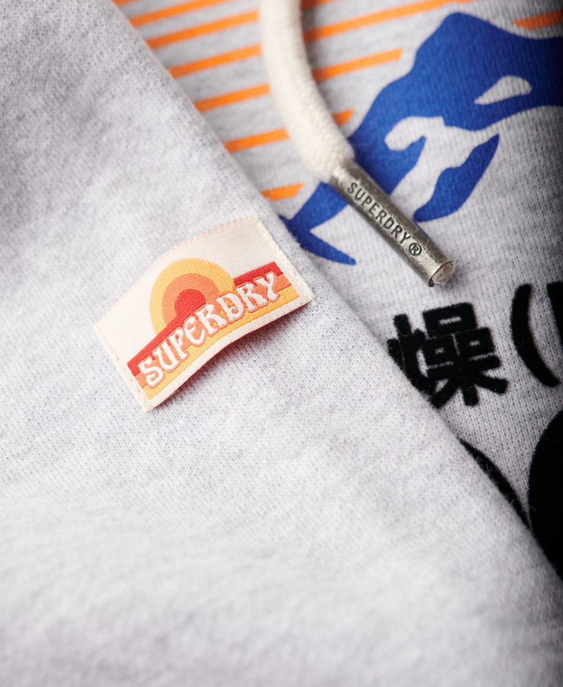 Great Outdoors Graphic Hoodie Flake Grey Marl M2013559A 1LN 5