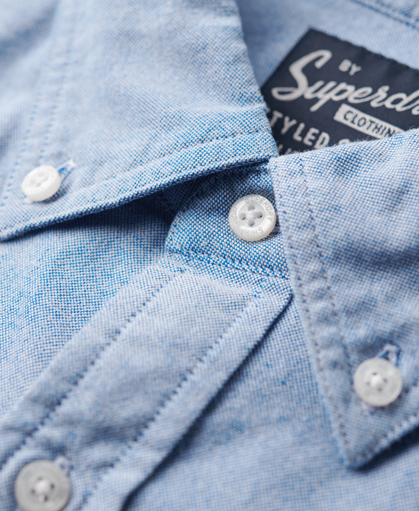 Organic Cotton Long Sleeve Oxford Shirt Royal Blue M4010653A 49G 3