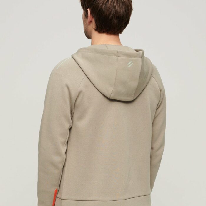 Sport Tech Logo Loose Zip Hood Deep Beige M2013531A 1PC 2