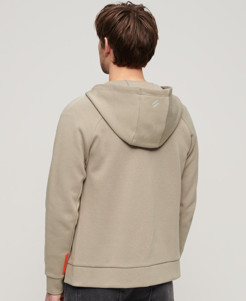 Sport Tech Logo Loose Zip Hood Deep Beige M2013531A 1PC 2